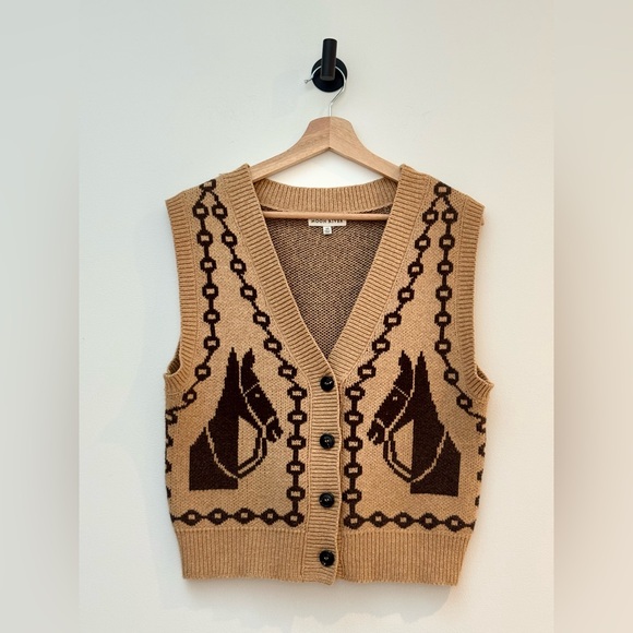 Anthropologie Moon River Jacquard V-Neck
Cardigan Sweater Vest XS - Picture 10 of 15